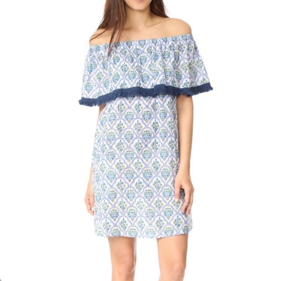 Roberta Roller Rabbit Blue Coverup Dress with Fringe, XS - Picture 1 of 3